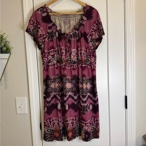Sonoma Plum Purple boho Style Knit Dress